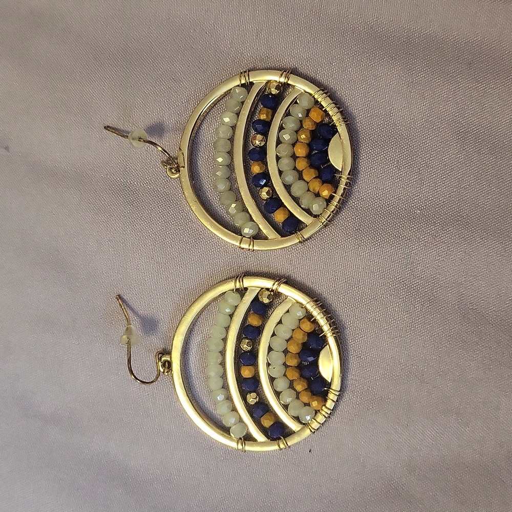 Jessica Simpson Multi-Colored Beaded Drop Earrings